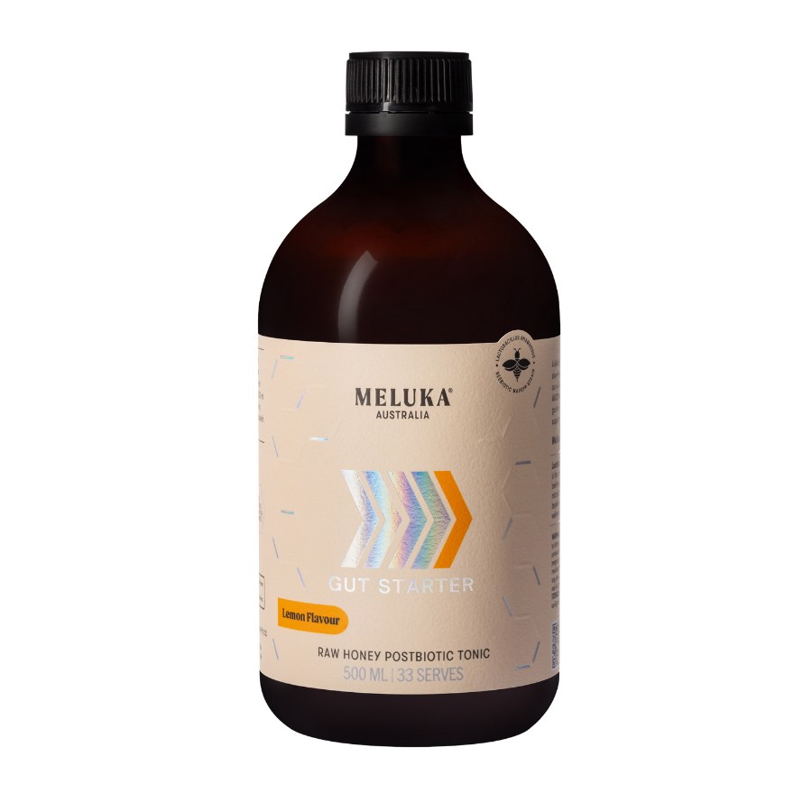 Gut Starter- Raw Honey Postbiotic Tonic, Lemon Flavour – Meluka Australia