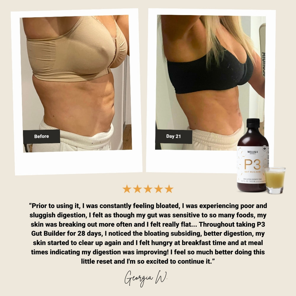 Georgia noticed less bloating, improved digestion and skin in 28 days.