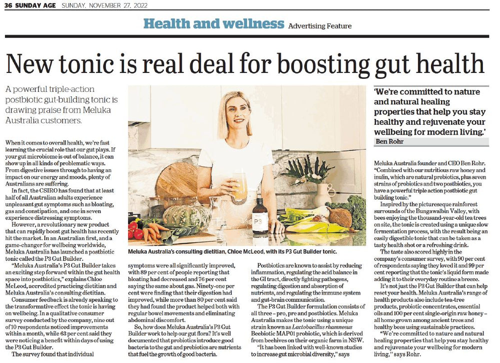 The Age- Health & Wellness feature: New tonic is real deal for boosting gut health