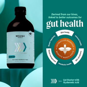 
                  
                    Load image into Gallery viewer, NEW TRIAL OFFER + FREE SHIP: Gut Starter- Raw Honey Postbiotic Tonic with Hyaluronic Acid
                  
                