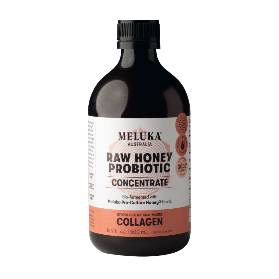 NEW TRIAL OFFER with FREE SHIP: - Raw Honey Probiotic Concentrate - with Hydrolysed Natural Marine Collagen